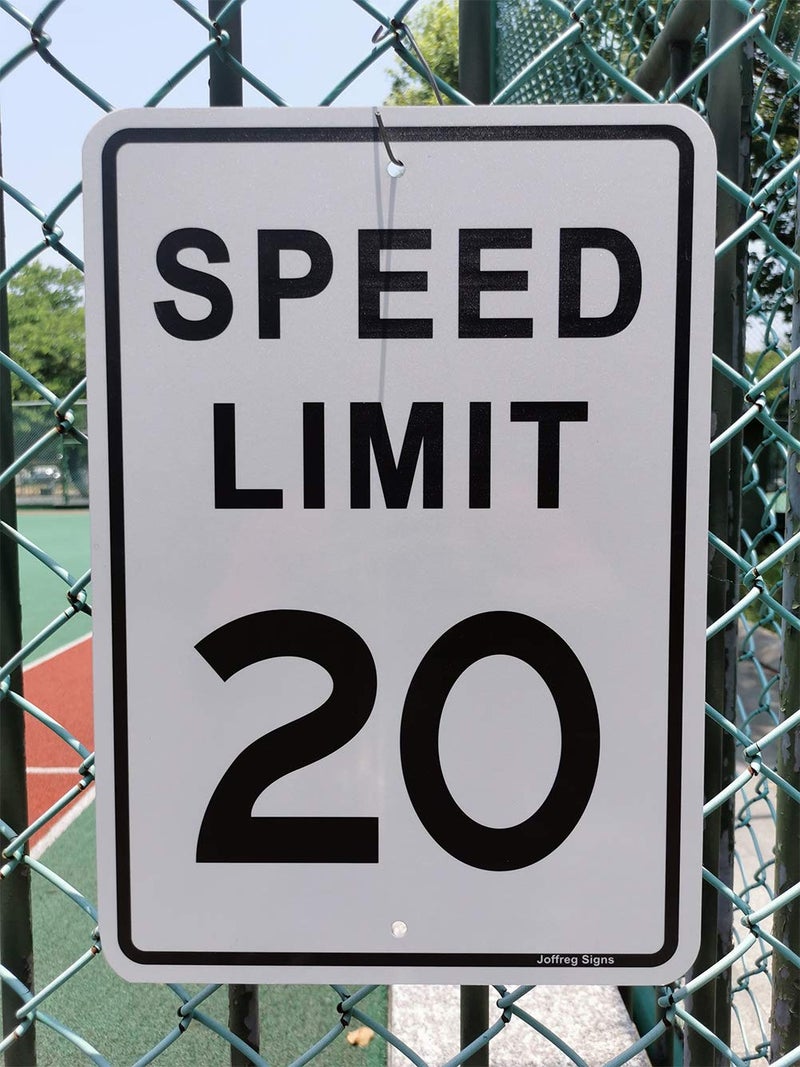 Joffreg Speed Limit 20 MPH Sign,17 x12 Inches,Reflective Aluminum (4 Pack) - Image 3